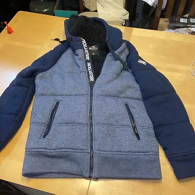 Hollister California Jacket XS Full Zip Sherpa Sweater Hoodie • $74.99