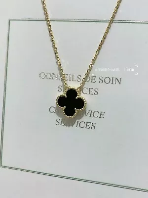 Authentic Van Cleef & Arpels Vintage Alhambra 18K YG Black Onyx Pendant VCARA458 • $566