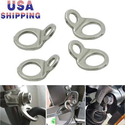 4 Tie-Down Tie Down Strap Rings For Motorcycle Dirt Bike ATV UTV Stainless Steel • $11.69