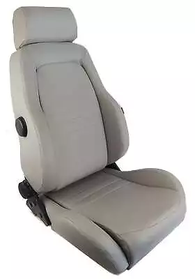 Sports Bucket Seat Drivers 4WD Grey PU Leather W/Adaptor For 80 Series  • $799