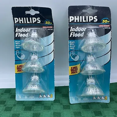 Philips MR16 20w Indoor Flood Light Bulbs White #815204 [2 Packs 6 Total] NEW! • $7.50