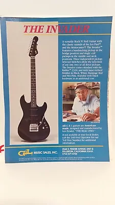 Leo Fender G&l Guitars The Invader Original Ad.  1984  - Print Ad. 1 • $7.95