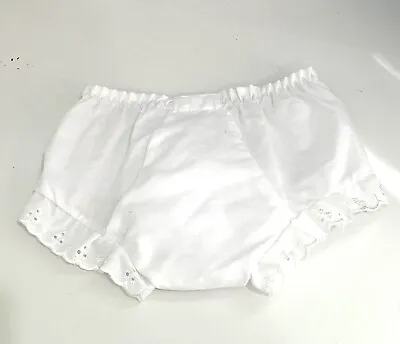 $6.99 • Buy White Eyelet Girl Diaper Cover Extra Cute!!  Sizes Newborn-4T Fancy Pants