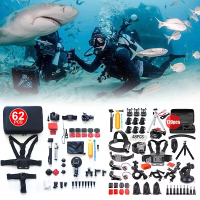 216pcs Accessories Pack Case Chest Head Float Monopod GoPro Hero 8 7 6 5 4 3+ AU • $32.84