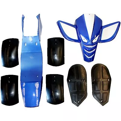 BLUE Plastics Fairing Guards Mud Guard Foot Rest 49cc Mini Quad Dirt Bike ATV • $79.74