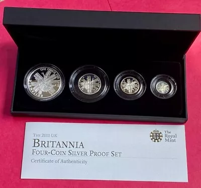 2011 Fine Silver Proof Four Coin Britannia Set BOX + COA Royal Mint Last One • £139