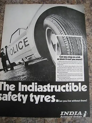 £1.99 • Buy Indiastructible Safety Tyres Autoband Radials Polic Car Arrest Advert A4 File 39