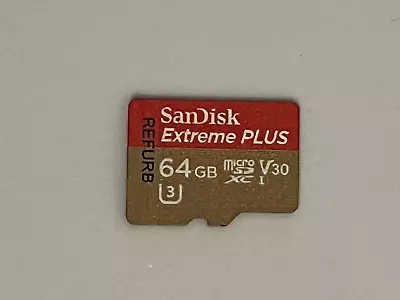 SanDisk 64GB Extreme Plus MicroSDXC MicroSD Card U3 V30 160MB/s 60MB/s • £5.95