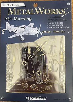 Metal Works P-51 Mustang 3D Laser Cut Steel Model Museum Quality Replica 14+ • $5.99