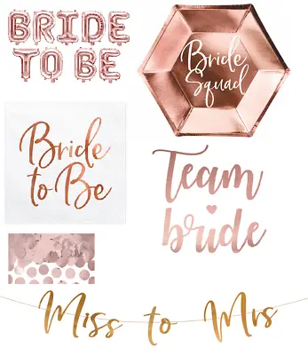 £1.99 • Buy Bride To Be Miss To Mrs Glitter Banner Bunting Hen Party Rose Gold Tattoos Decor