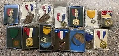 Lot Of 14 Vintage Swimming Medals 1970's AAU Junior Olympics J2 • $35