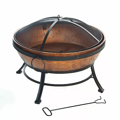 $107.72 • Buy DeckMate Avondale Outdoor Patio Portable Fire Bowl Fire Pit, Copper (Open Box)