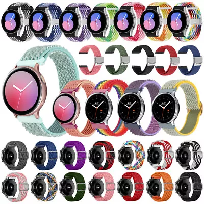 Nylon Band For Samsung Galaxy Watch 5 4 42mm 46mm Active 2 40 44mm Braided Strap • $10.84