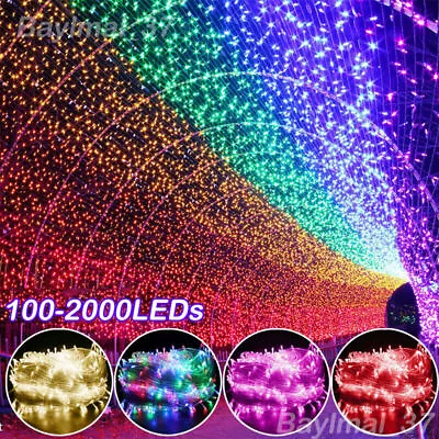 2000LED Christmas Fairy String Lights Connectable Outdoor Waterproof Party Decor • $17.29