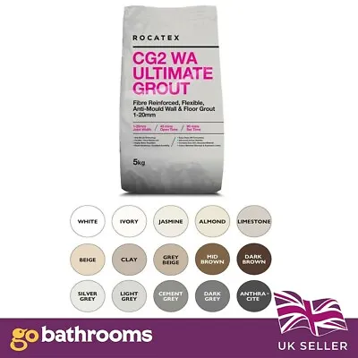 Rocatex CG2 Semi Smooth Finish Grout 5KG Suitable For Wall Or Floor Colours • £19.56