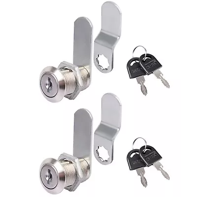 2Pcs Cabinet Cam Locks 30mm With Keys Safe Drawer File RV Locks For Storage Door • $8.59