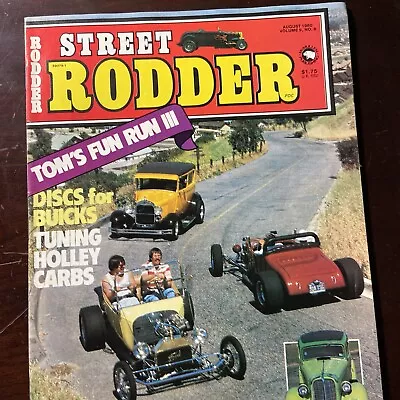 Vintage  Street Rodder Magazine~ August 1980~ Free Shipping • $7.99