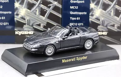 Kyosho 1/64 Maserati Collection GranSport 4200 GT Spyder 2004 Pearl Black • $12