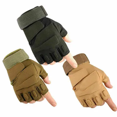 Bodybuilding Half Finger Weighted Gloves Combat Exercise Hand Support Wrist Wrap • $12.69