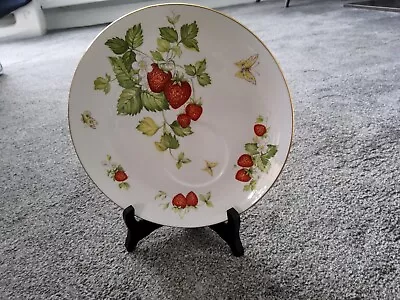 Queens China Virginia Strawberry TV Plates. Rosina. • £4.99