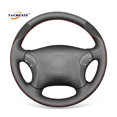 DIY Leather Suede Steering Wheel Cover For Benz C-Class W203 C32 AMG #2007 • $41.99