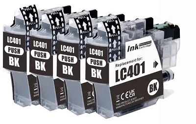 LC401 Black Ink Cartridges Fits Brother MFC-J1010DW MFC-J1012DW MFC-J1170DW • $9.60