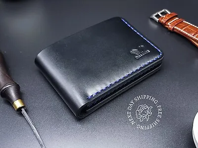 Handmade Leather Wallet Full Grain Leather Bifold Wallet Premium Quality W/RFID • $59.99