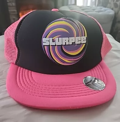 Vtg Seven-Eleven 7 11 Slurpee Trucker Snapback Hat Cap Mesh PINK • $14.99