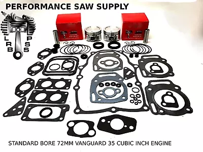 Engine Overhaul Kit Fits Briggs Vanguard 35 Cubic Inch Pistons 72mm Gaskets • $219.95