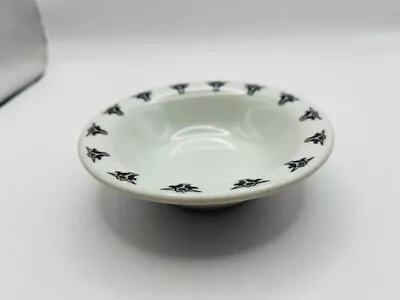 Sterling Vitrified China Restaurant Ware Bowl - White W/Black Steer Head Design • $11.50