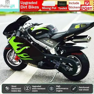 $499.95 • Buy 49CC Pocket Bike 2 Stroke Engine Mini Motorcycle Dirt Bikes ATV Quad Adults Kids