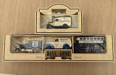 Lledo Dairy Farm Vehicles X 3 In Original Long Box & Elizabeth Shaw Ford Van • £4