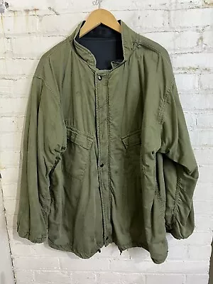 Vintage Military Chemical Protective Jacket XL Distressed 70s Vtg Army U.S • $36