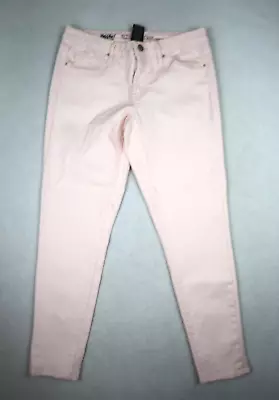 Mossimo - Women's Light Pink Mid Rise Denim Legging Skinny Crop Jeans - 6/28 • $9.09