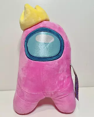 Among Us Crewmate Pink With Crown Soft Plush BNWT 27cm Official Toikido Yume Toy • $25.95