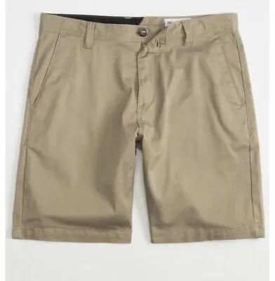 Dark Khaki Volcom Frickin Teller Men’s Shorts Size 32 NWT • $15