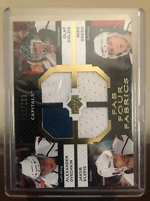 2007-08 Upper Deck Fab Four Fabrics /100 Alex Ovechkin Olaf Kolzig Jakub Klepis • $36.35