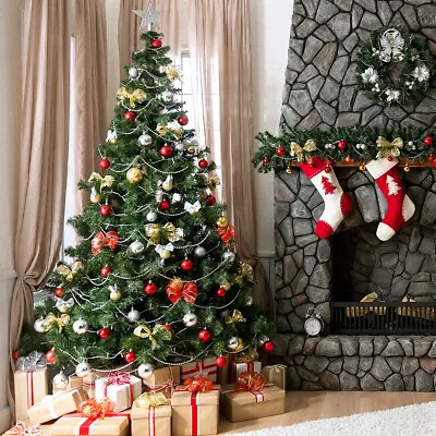 Green Christmas Tree 5/6/7/8/9FT Metal Stand 1.5M 1.8M 2.1M 2.4M Xmas Decoration • $999.99