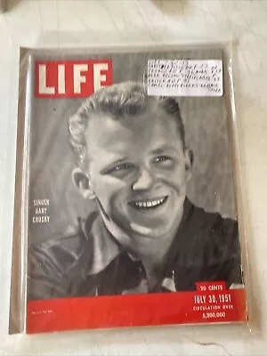 Vtg Life Magazine JULY 30 1951 Gary Crosby JOE WALCOTT Great Ads! • $4.95