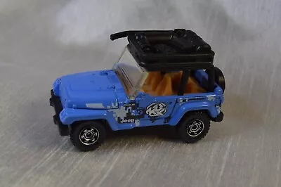 1998 Matchbox Blue Jeep Wrangler With Black Roof By Mattel Thailand Base No Box • $9.99