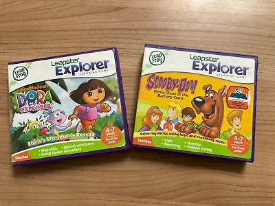 Leapster Explorer Leap Frog Dora The Explorer & Scooby Doo Learning Game 4 - 7 Y • £4.99