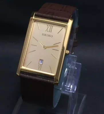 Seiko Slim Quartz Date Men's Japanese New Battery Wrist Watch-Refurbished • $34.99