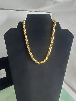 Vintage Monet Gold Tone Rope Style Choker Necklace • $4.80