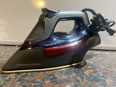 CHI Steam Iron For Clothes With Titanium Infused Ceramic Soleplate 1700 Watt • $34.95