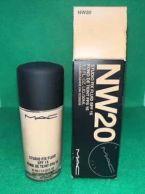 Mac Cosmetics Studio Fix Fluid Spf 15 Nw20 -  1.0 Fl Oz /30ml Brand New In Box • $26.33