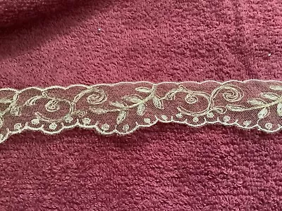 4mtr X 4cm  Nottingham Needlerun  Victorian Two Thread Lace Edging • £15