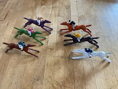 VINTAGE CHAD VALLEY  TOY ESCALADO LEAD HORSES X 6 • £24.99