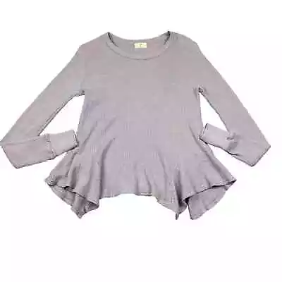 Anthropologie T.LA Size S Womens Purple Waffle Knit Kenwood Long Sleeve Top  • $19.99