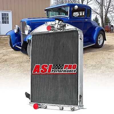 4 Row Aluminum Radiator For 1930&1931 Ford Model A Base V8 Conversion 3.3L • $199