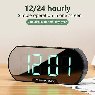 $19.56 • Buy Bedside LED Digital Alarm Clock Temperature Snooze Table Time Display USB Office